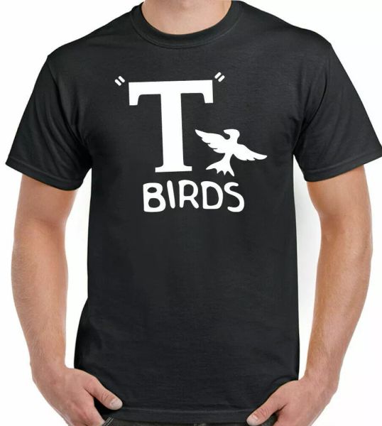 t-birds t-shirt mens funny grease stag do doo retro fancy dress outfit rod, White;black
t-birds t-shirt mens funny grease stag do doo retro fancy dress outfit rod, White;black