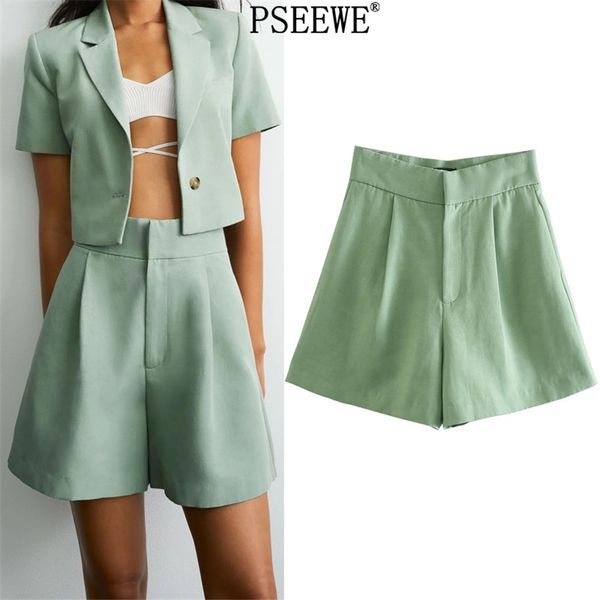 green bermuda high waist short woman fashion office wear wide leg pants women loose casual summer s 210519, White;black
green bermuda high waist short woman fashion office wear wide leg pants women loose casual summer s 210519, White;black