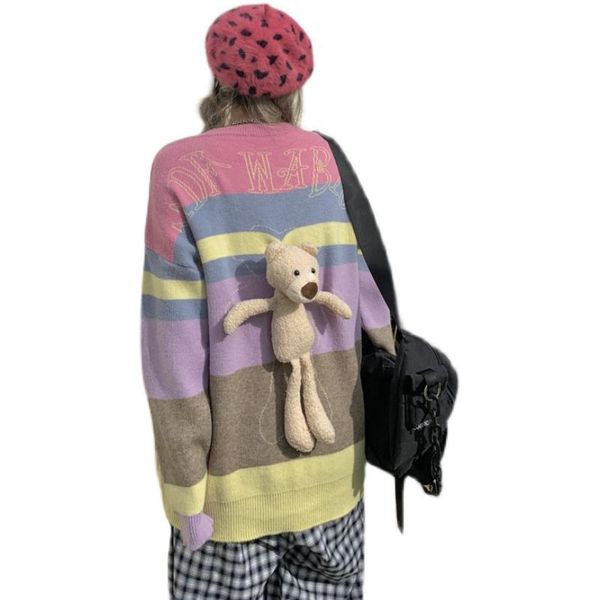 women's sweaters autumn streetwear women sweater baggy cute bear cashmere pullover casual jumper vintage oversized pull femme jersey mu, White;black
women's sweaters autumn streetwear women sweater baggy cute bear cashmere pullover casual jumper vintage oversized pull femme jersey mu, White;black
