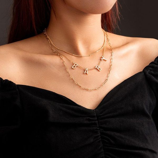 pendant necklaces for women, letter pendant, simple and fashionable multi-layer design, 2021 item decoration temperament baby fine, Silver
pendant necklaces for women, letter pendant, simple and fashionable multi-layer design, 2021 item decoration temperament baby fine, Silver