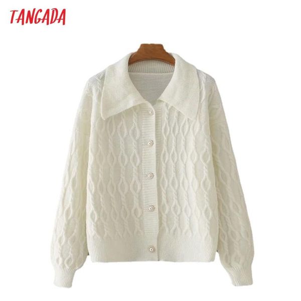 women's knits & tees tangada women elegant twist white cardigan vintage jumper lady fashion knitted coat 3f14
women's knits & tees tangada women elegant twist white cardigan vintage jumper lady fashion knitted coat 3f14