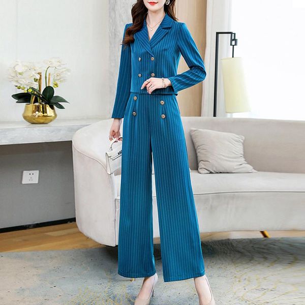 women's two piece pants elegant strped two-pieces women short blazer casual streetwear suits female +wide leg pant set office ladies su, White
women's two piece pants elegant strped two-pieces women short blazer casual streetwear suits female +wide leg pant set office ladies su, White
