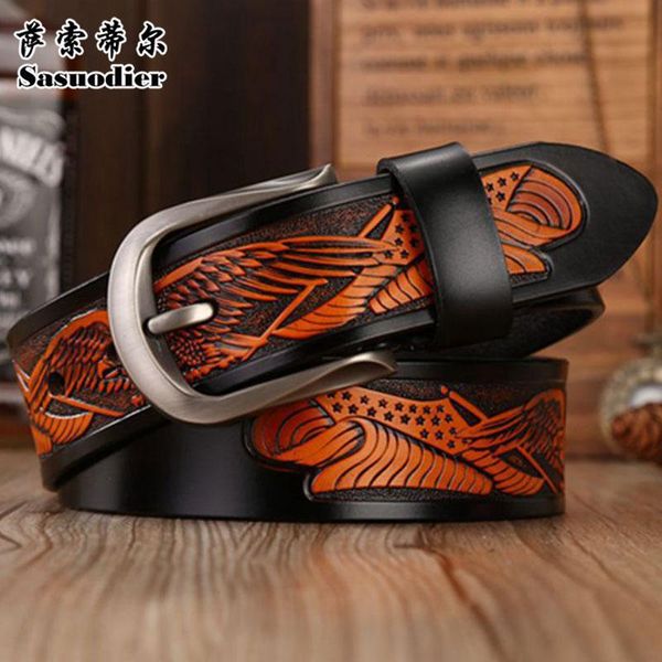 punk handcrafted eagle shells belt layer leather belts for men pin buckle cowhide luxury strap, Black;brown
punk handcrafted eagle shells belt layer leather belts for men pin buckle cowhide luxury strap, Black;brown