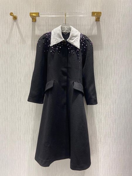 jacket 2021 Luxury Design 97% Virgin Wool Sweet Style Peter Embroidered Collar Crystals Embellished Coat, Black;brown
jacket 2021 Luxury Design 97% Virgin Wool Sweet Style Peter Embroidered Collar Crystals Embellished Coat, Black;brown