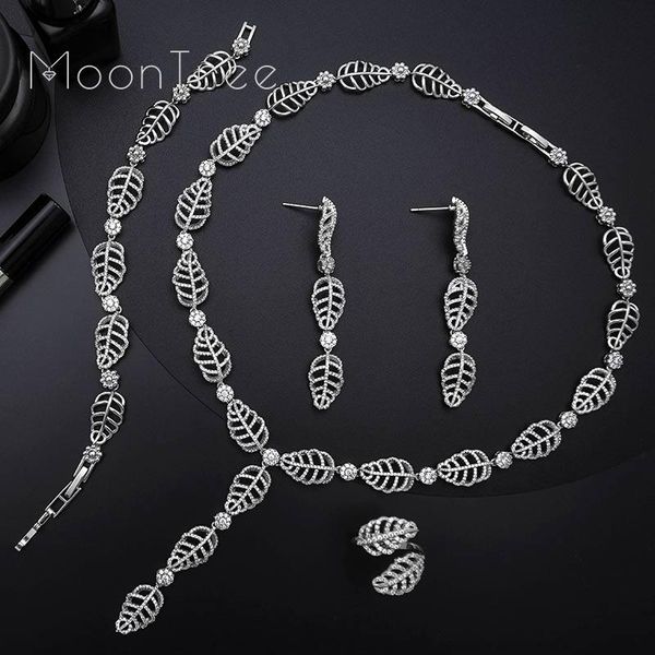 earrings & necklace moontree luxury exclusive leaf leaves cubic zirconia wedding engagement bridal bracelet earring ring set for women, Silver
earrings & necklace moontree luxury exclusive leaf leaves cubic zirconia wedding engagement bridal bracelet earring ring set for women, Silver