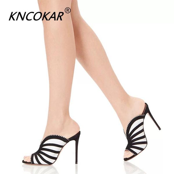 slippers 2021 summer european and american style stiletto heel black white striped color panel foreign trade versatile sandals
slippers 2021 summer european and american style stiletto heel black white striped color panel foreign trade versatile sandals