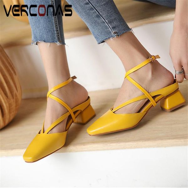 dress shoes verconas 2021 fashion summer party woman pumps sandals genuine leather casual square toe heeled, Black
dress shoes verconas 2021 fashion summer party woman pumps sandals genuine leather casual square toe heeled, Black