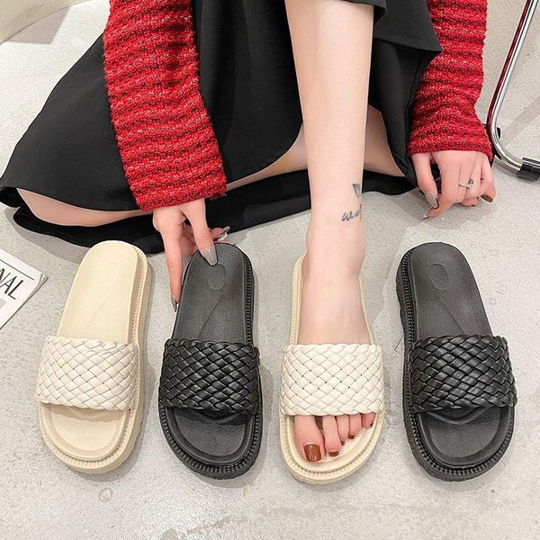 slippers shoes women sandals women's summer 2021 fashion soled rhombic flat sandalias mujer, Black
slippers shoes women sandals women's summer 2021 fashion soled rhombic flat sandalias mujer, Black