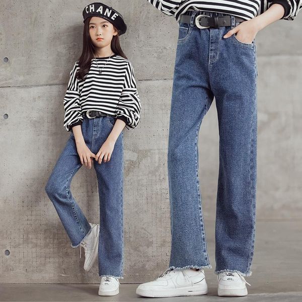 jeans 2021 spring and autumn middle school children girls elastic wide legs over 8 years old casual, Blue
jeans 2021 spring and autumn middle school children girls elastic wide legs over 8 years old casual, Blue