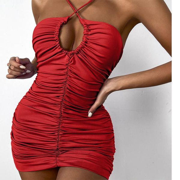casual dresses women ruched halter neck dress bodycon mini backless sleeveless hollow out y2k party red summer 2021 clothes, Black;gray
casual dresses women ruched halter neck dress bodycon mini backless sleeveless hollow out y2k party red summer 2021 clothes, Black;gray