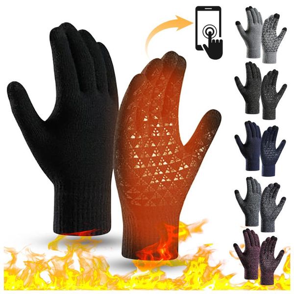 cycling gloves warm autumn and winter fleece thick screen knitted for cold non-slip offset printing, Black
cycling gloves warm autumn and winter fleece thick screen knitted for cold non-slip offset printing, Black
