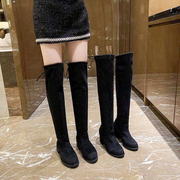 boots 2021 fashion women winter over the knee heels quality soft suede plus velvet to keep warm thigh high thick heel, Black
boots 2021 fashion women winter over the knee heels quality soft suede plus velvet to keep warm thigh high thick heel, Black