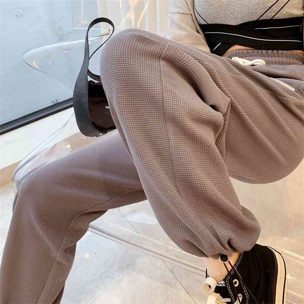 waffle grey sweat women's new loose spring and autumn leggings versatile wide leg casual guard pants, Black
waffle grey sweat women's new loose spring and autumn leggings versatile wide leg casual guard pants, Black