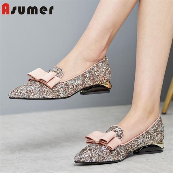 dress shoes asumer 2021 arrival sequined women pumps pointed toe bowknot single sweet square heel comfortable casual ladies, Black
dress shoes asumer 2021 arrival sequined women pumps pointed toe bowknot single sweet square heel comfortable casual ladies, Black