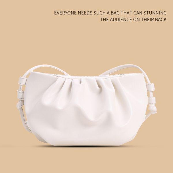 pubags 2021 menger shoulder bag cloud mini cute pleated women's korean fashion