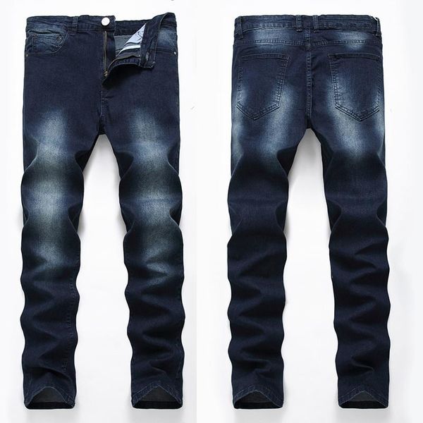 men's jeans casual slim old gray motorcycle plus size pants folds patchwork holes, Blue
men's jeans casual slim old gray motorcycle plus size pants folds patchwork holes, Blue