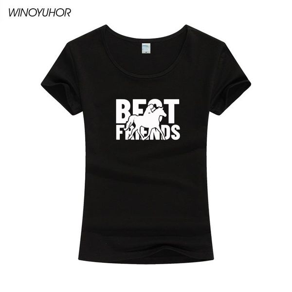 women's t-shirt friends letter printed t shirts woman summer style short sleeve cotton tshirt riding horse t-shirts female tee, White
women's t-shirt friends letter printed t shirts woman summer style short sleeve cotton tshirt riding horse t-shirts female tee, White