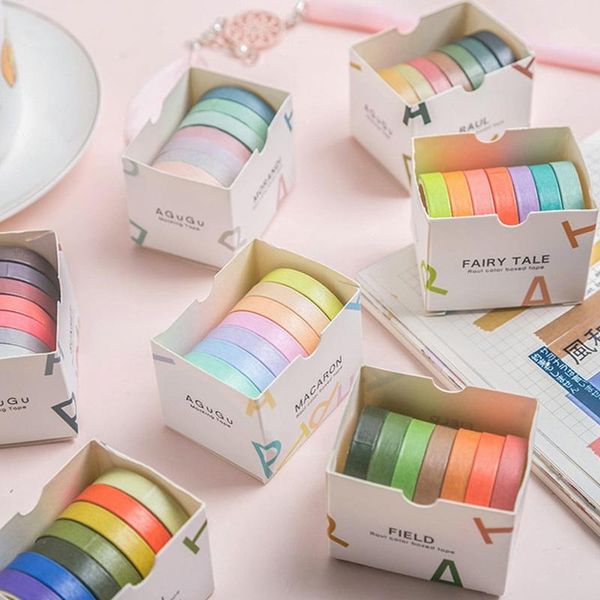 7rolls/set solid color stickers washi tape adhesive retro masking craft supplies diy decorative gift wrap
7rolls/set solid color stickers washi tape adhesive retro masking craft supplies diy decorative gift wrap
