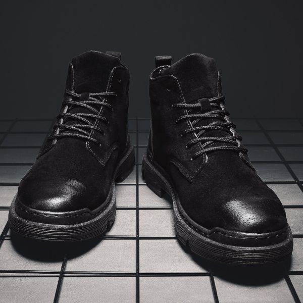 2021 newboots mens high-work clothes boots mid-korean style breathable trendy british style military boots 1, Black
2021 newboots mens high-work clothes boots mid-korean style breathable trendy british style military boots 1, Black