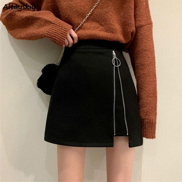 skirts women wool korean style zipper high waist fashion black solid leisure mini skirt above knee chic asymmetrical daily
skirts women wool korean style zipper high waist fashion black solid leisure mini skirt above knee chic asymmetrical daily
