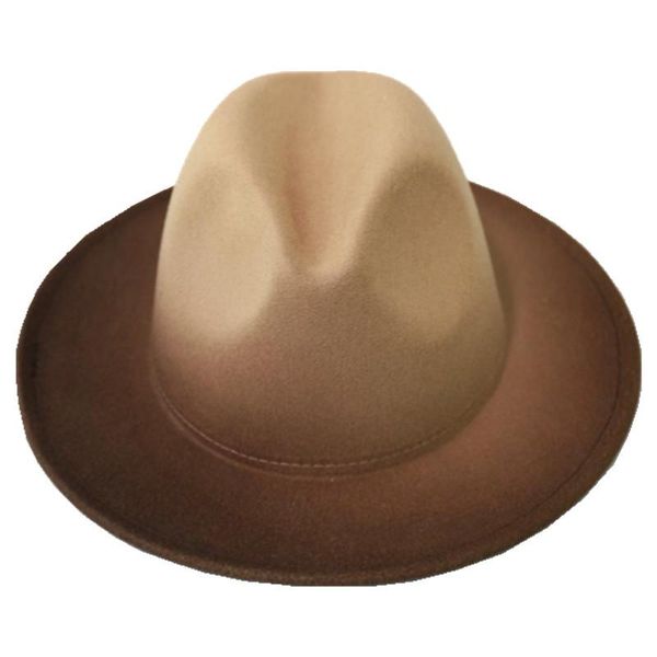 wide brim hats huayan 65%cotton 35% polyester gradient color winter fedora hat for women big jazz men two-color british, Blue;gray
wide brim hats huayan 65%cotton 35% polyester gradient color winter fedora hat for women big jazz men two-color british, Blue;gray