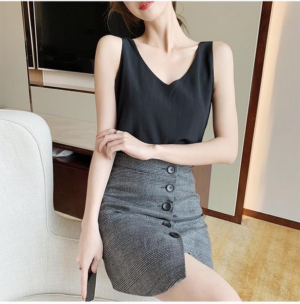 women's tanks & camis 2021 womens and blouses chiffon women sleeveless v-neck white shirts plus size korean fashion clothing
women's tanks & camis 2021 womens and blouses chiffon women sleeveless v-neck white shirts plus size korean fashion clothing