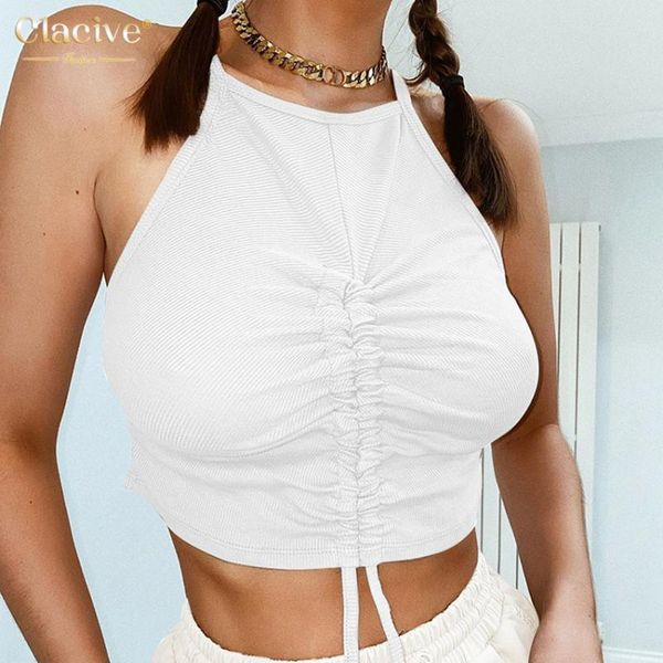 women's tanks & camis clacive sleeveless drawstring solid ladies casual short female crop summer vetement femme fashion, White
women's tanks & camis clacive sleeveless drawstring solid ladies casual short female crop summer vetement femme fashion, White