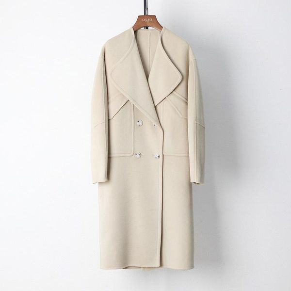 women's wool & blends "xuandi" double faced cashmere overcoat autumn winter 2021 pure color flannel woolen women, Black
women's wool & blends "xuandi" double faced cashmere overcoat autumn winter 2021 pure color flannel woolen women, Black