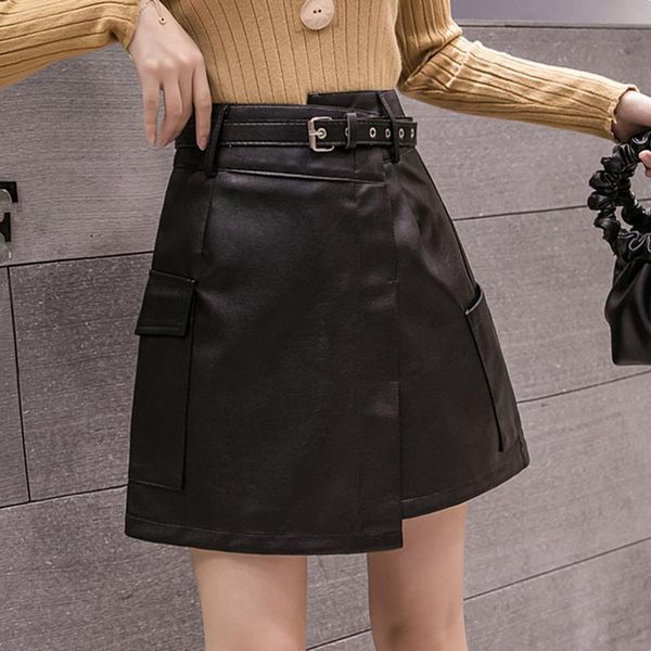 summer a-line mini skirt vintage casual women leather korean irregular lady female sweet high waist skirts, Black
summer a-line mini skirt vintage casual women leather korean irregular lady female sweet high waist skirts, Black