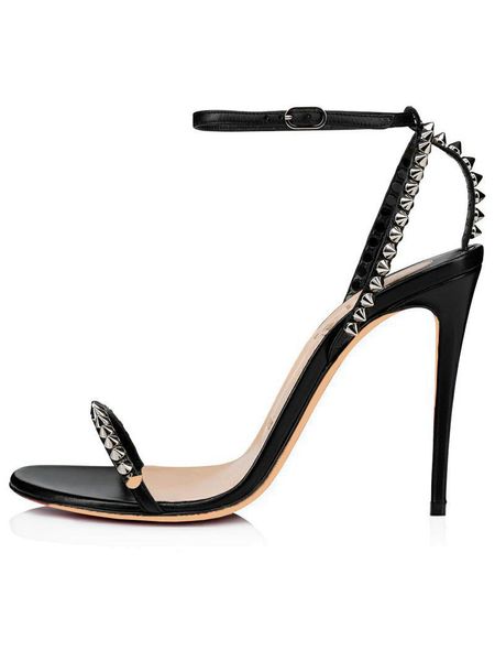 sandals women's high heel rivet ladies stiletto heels gladiator open toe buckle summer 43, Black
sandals women's high heel rivet ladies stiletto heels gladiator open toe buckle summer 43, Black