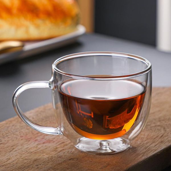 mugs 220ml simple double layer coffee mug with handle transparent glass cup for household milk juice
mugs 220ml simple double layer coffee mug with handle transparent glass cup for household milk juice