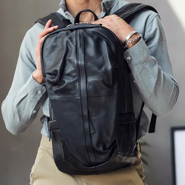 backpack 2021 style leather young men's cool travel bag versatile school fashion cowhide female
backpack 2021 style leather young men's cool travel bag versatile school fashion cowhide female