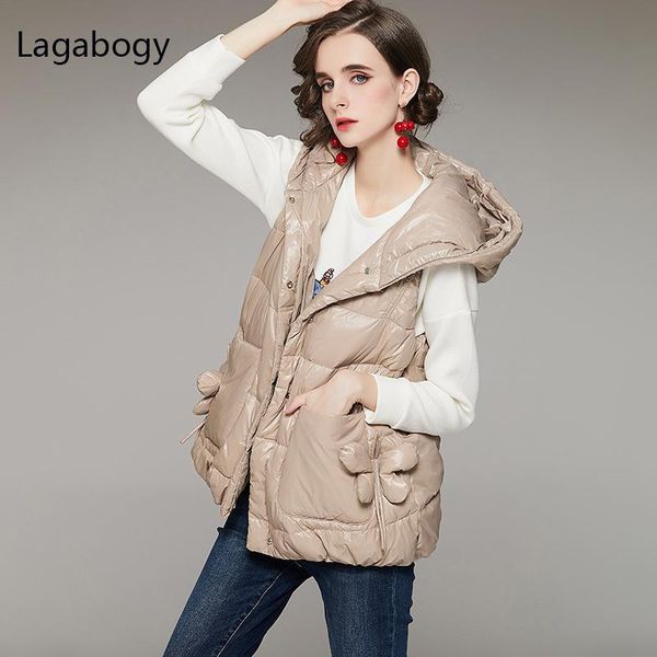women's vests lagabogy 2021 winter vest women 90% white duck down coat sleeveless female hooded thick warm short jacket loose waistcoat, Black;white
women's vests lagabogy 2021 winter vest women 90% white duck down coat sleeveless female hooded thick warm short jacket loose waistcoat, Black;white