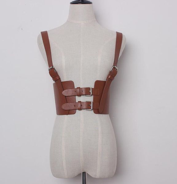 belts women's runway fashion pu leather elastic vest cummerbunds female dress corsets waistband decoration wide belt tb1534, Black;brown
belts women's runway fashion pu leather elastic vest cummerbunds female dress corsets waistband decoration wide belt tb1534, Black;brown