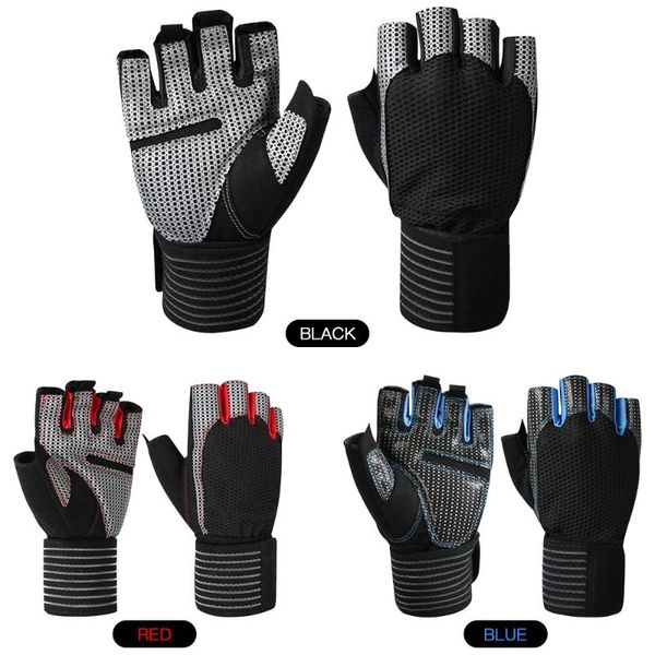 full wrist protection fitness gloves half finger sports breathable short tear-resistant cycling elbow & knee pads, Black;gray 
full wrist protection fitness gloves half finger sports breathable short tear-resistant cycling elbow & knee pads, Black;gray