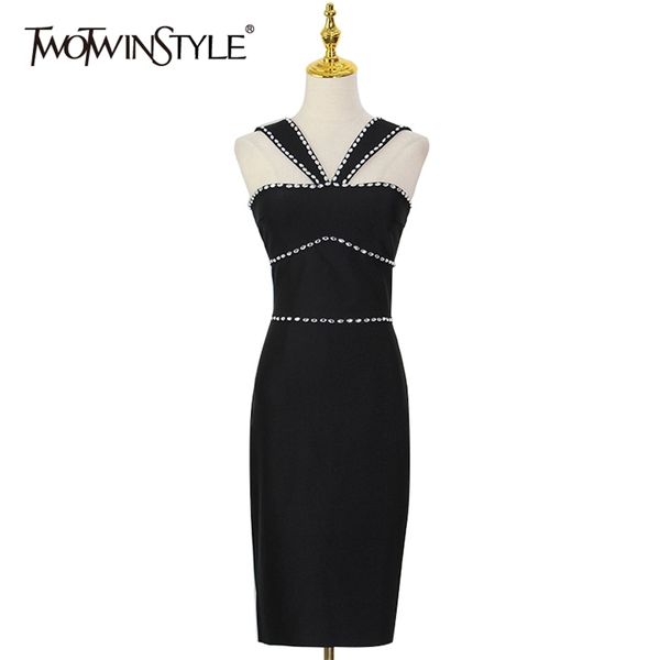 black patchwork diamonds dress for women v neck sleeveless high waist solid knee length dresses female summer style 210520, Black;gray
black patchwork diamonds dress for women v neck sleeveless high waist solid knee length dresses female summer style 210520, Black;gray