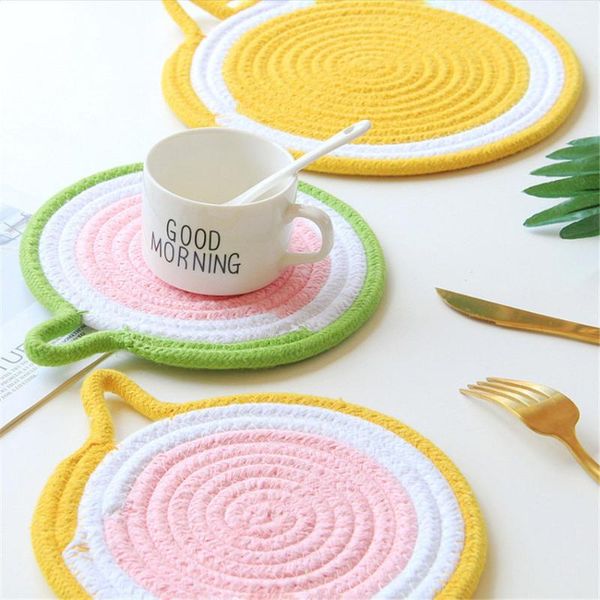 mats & pads 18*18cm table mat pad round summer fruit color placemats hangable home kitchen dining dish bar resistant
mats & pads 18*18cm table mat pad round summer fruit color placemats hangable home kitchen dining dish bar resistant