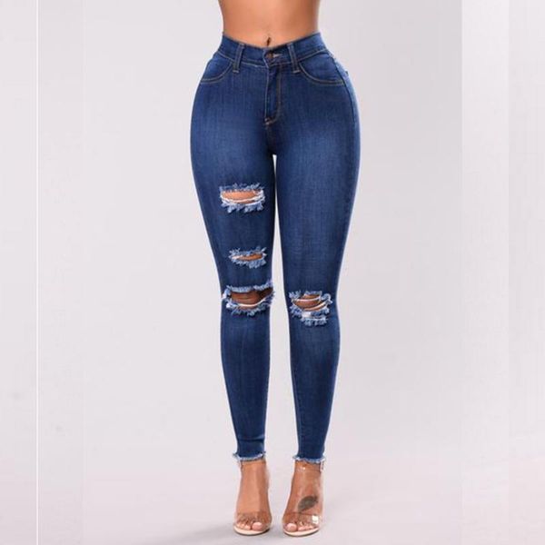 women's jeans fashion woman's female straight skinny ripped hole denim pencil pants leggings trousers clothing clothes, Blue
women's jeans fashion woman's female straight skinny ripped hole denim pencil pants leggings trousers clothing clothes, Blue