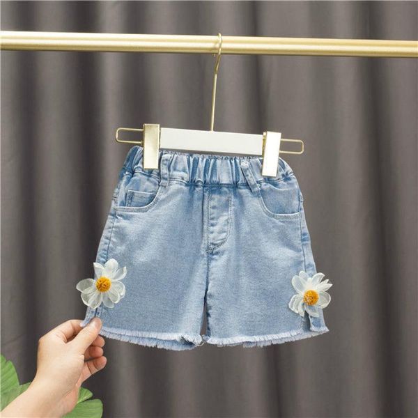 shorts kids jeans baby girl fashion casual cute flower comfortable pants, Black