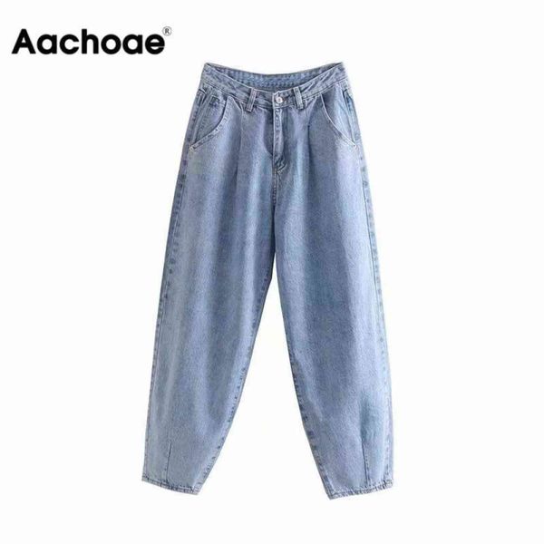 aachoae women blue harem jeans loose mom high waist streetwear boyfriends washed denim long trousers bottoms slouchy 211129
aachoae women blue harem jeans loose mom high waist streetwear boyfriends washed denim long trousers bottoms slouchy 211129