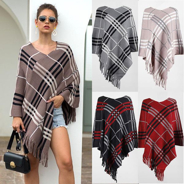 fashion sweater fall / winter 2021 tassel cape diagonal stripe pullover v-neck women's t-shirt, White;black
fashion sweater fall / winter 2021 tassel cape diagonal stripe pullover v-neck women's t-shirt, White;black