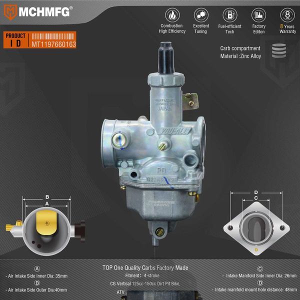 engine parts carburetor pz26 for 4-strok cg vertical 125cc-150cc dirt pit bike, atv , quad ,go-kart ,buggy. motorcycle fuel system
engine parts carburetor pz26 for 4-strok cg vertical 125cc-150cc dirt pit bike, atv , quad ,go-kart ,buggy. motorcycle fuel system