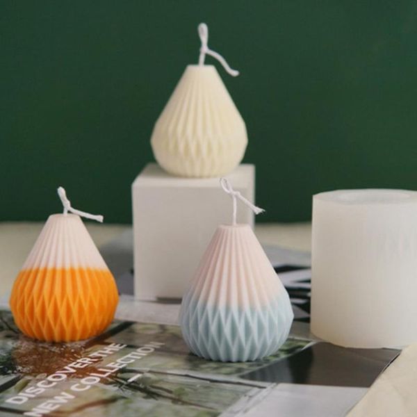 craft tools silicone candle mould geometric line origami pear shell shaped striped cone soap making diy art plaster mold home decor ornament
craft tools silicone candle mould geometric line origami pear shell shaped striped cone soap making diy art plaster mold home decor ornament
