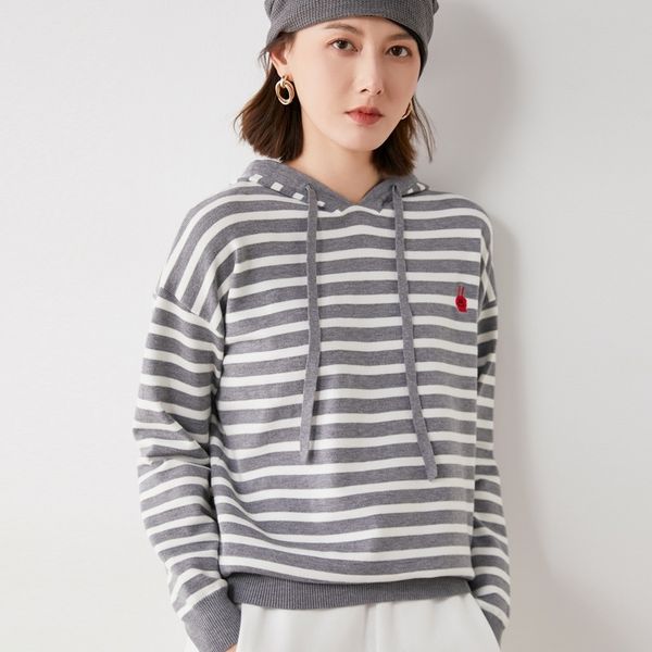korean new loose lazy striped sweater women's pullover net red embroidered hoodie, Black
korean new loose lazy striped sweater women's pullover net red embroidered hoodie, Black