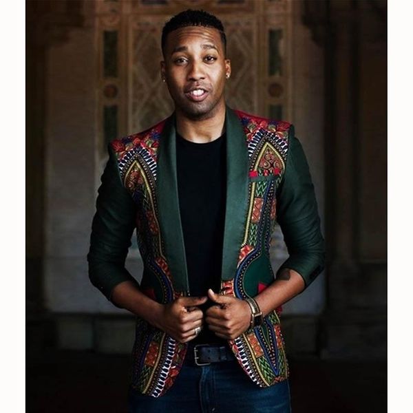 men's suits & blazers casual african ethnic printing stitching men blazer green slim fit jacket for summer fashion suit male coat, White;black
men's suits & blazers casual african ethnic printing stitching men blazer green slim fit jacket for summer fashion suit male coat, White;black