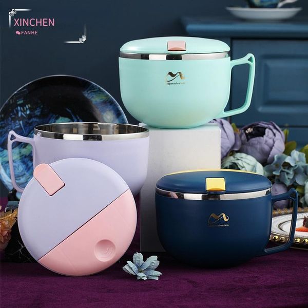 dinnerware sets 1200ml instant noodle bowl 304 stainless steel with lid student lunch box large heat preservation fast portable
dinnerware sets 1200ml instant noodle bowl 304 stainless steel with lid student lunch box large heat preservation fast portable