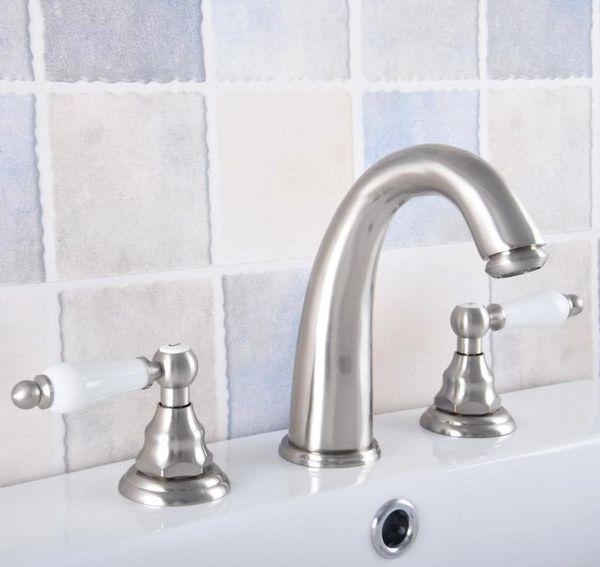 brushed nickel deck mount basin faucet widespread bathroom sink 3 holes lavatory mixer tap faucets
brushed nickel deck mount basin faucet widespread bathroom sink 3 holes lavatory mixer tap faucets