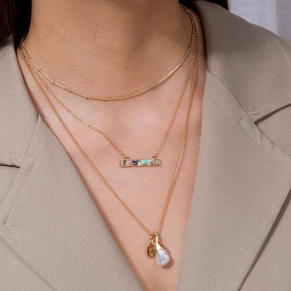 european and american fashion cool long natural abalone shell necklace simple versatile multi-layer pendant chain necklaces, Silver
european and american fashion cool long natural abalone shell necklace simple versatile multi-layer pendant chain necklaces, Silver