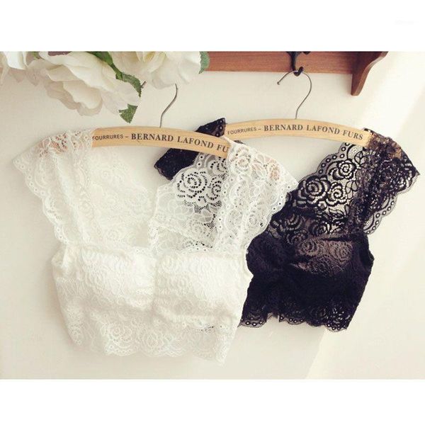 women wireless lace tube bra padded soft brassiere underwear beautiful back lingerie bustiers & corsets, Black;white
women wireless lace tube bra padded soft brassiere underwear beautiful back lingerie bustiers & corsets, Black;white