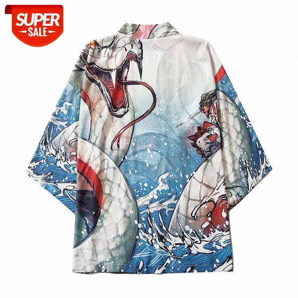 chinese style three-quarter sleeve robe shirt for men and women loose large size casual sun protection thin coat #po6n, White;black
chinese style three-quarter sleeve robe shirt for men and women loose large size casual sun protection thin coat #po6n, White;black
